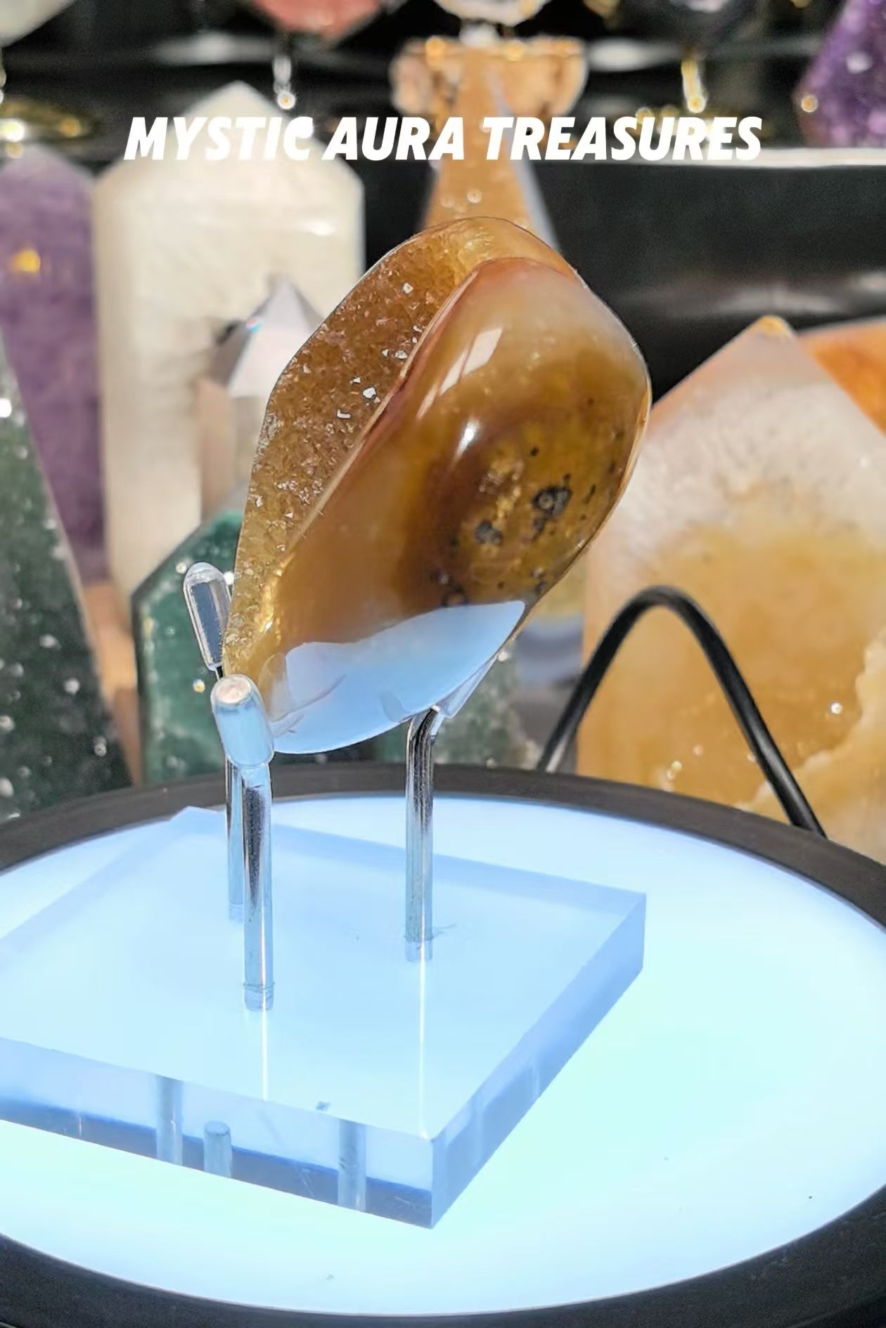 Yellow Citrine Heart Crystal Ornament, 146g