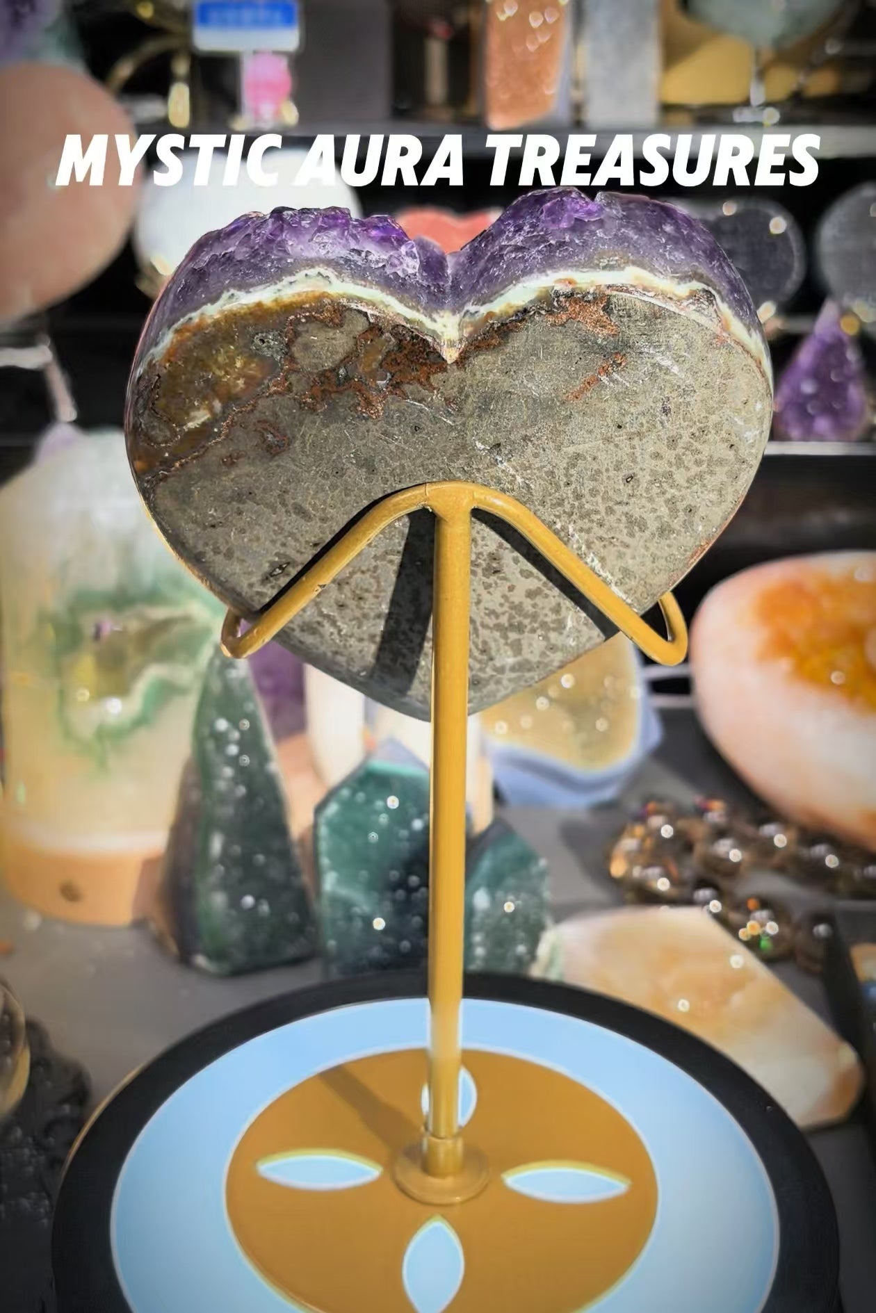 Brazilian Royal Amethyst Heart Crystal Ornament