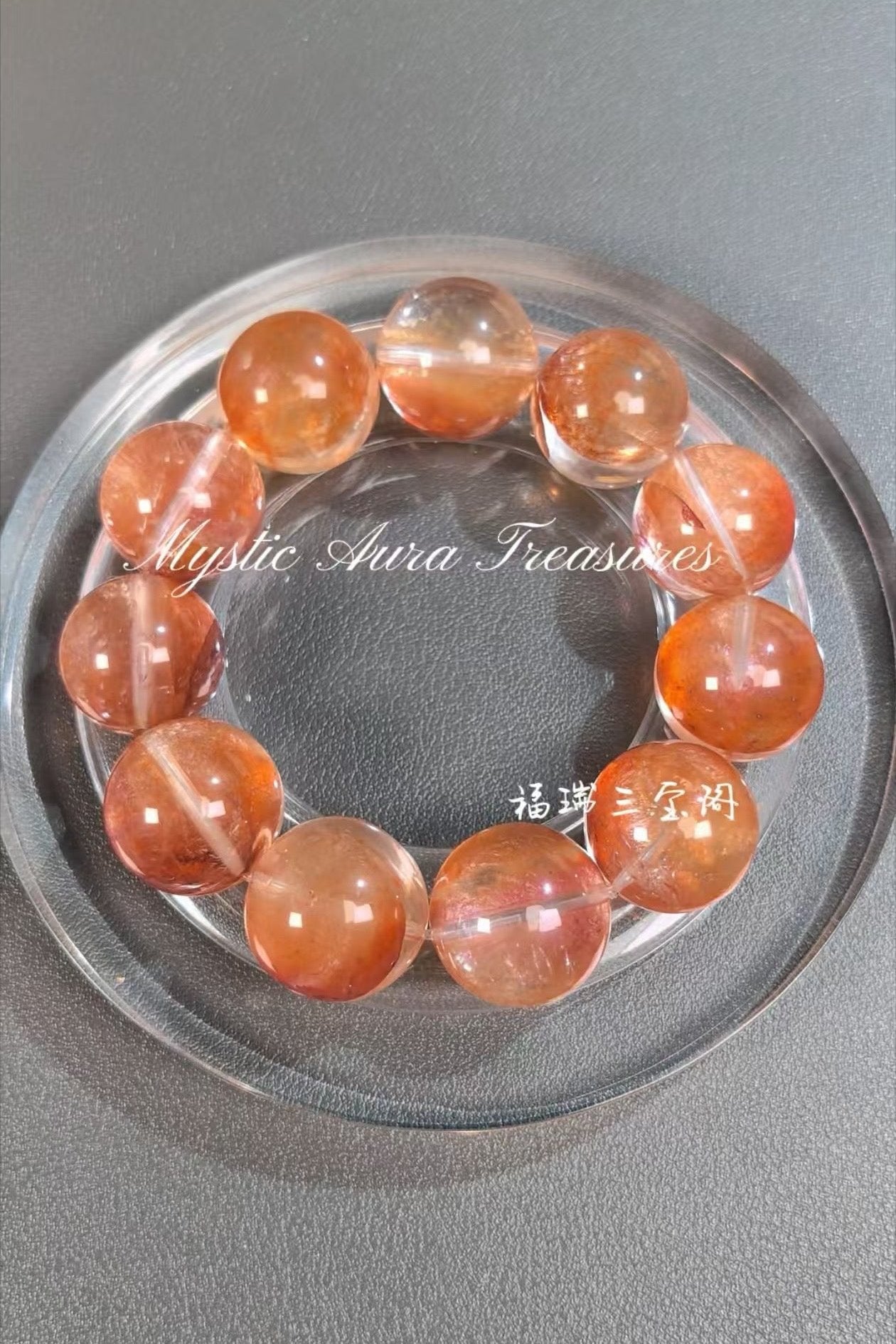 Handmade Red Moss Agate Crystal Bracelet