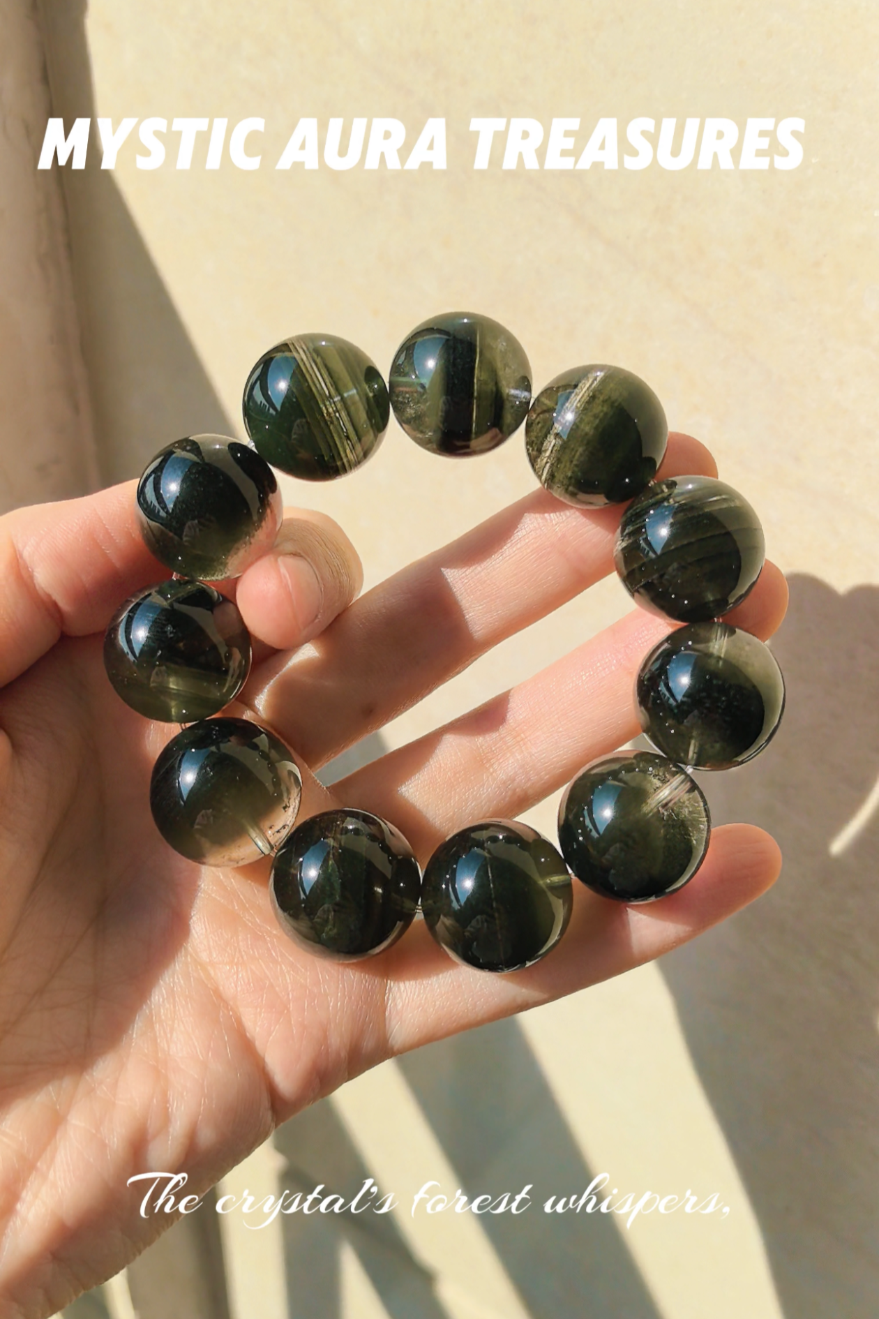 Natural Green Phantom Quartz Bracelet