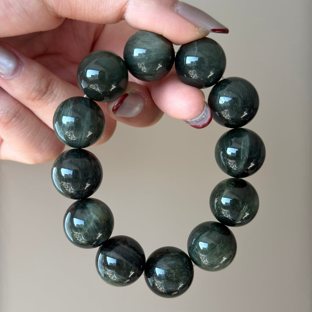 Rabbit Hair Quartz Crystal Bracelet — natural character, One of a Kind