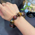 Multicolor Tiger Eye Crystal Bracelet — natural character, One of a Kind