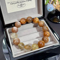 Golden Rutilated Quartz & Golden Backbone Rutile Crystal Bracelet — soft radiance, One of a Kind