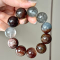 Phantom Quartz, Rabbit Hair Quartz & Natural Jade Crystal Bracelet — quiet warmth, One of a Kind