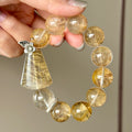 Tree Flower Agate & Jade Crystal Bracelet — natural character, One of a Kind