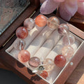 Rabbit Hair Quartz & Phantom Quartz Crystal Bracelet — quiet warmth, One of a Kind