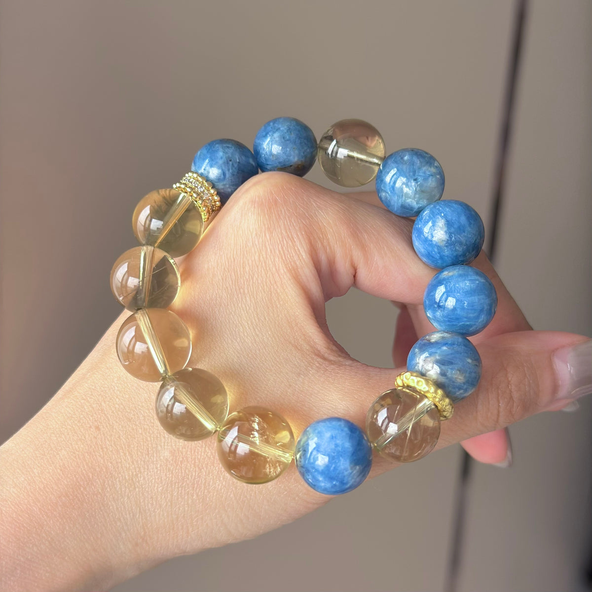 Kyanite & Citrine Crystal Bracelet — grounded calm, One of a Kind