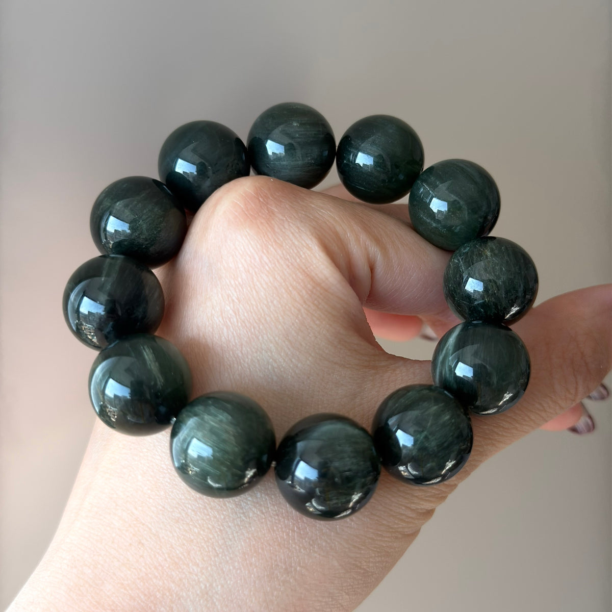 Rabbit Hair Quartz Crystal Bracelet — natural character, One of a Kind