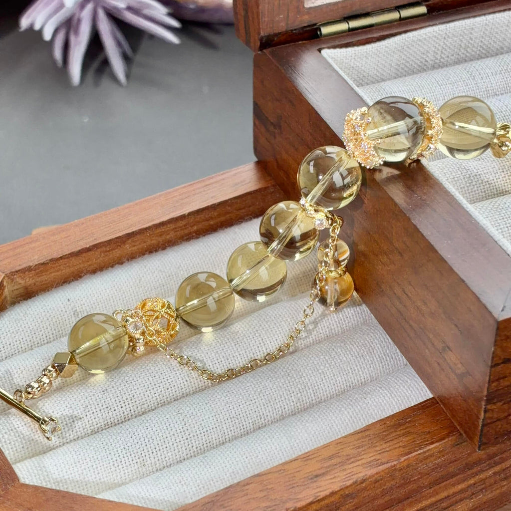 Brazilian Citrine Crystal Bracelet — soft radiance, One of a Kind