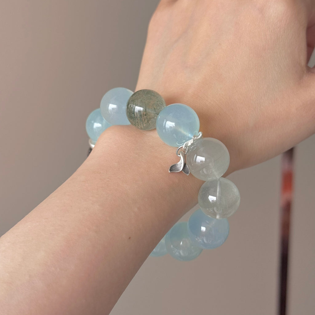 Phantom Quartz Crystal Bracelet — quiet warmth, One of a Kind
