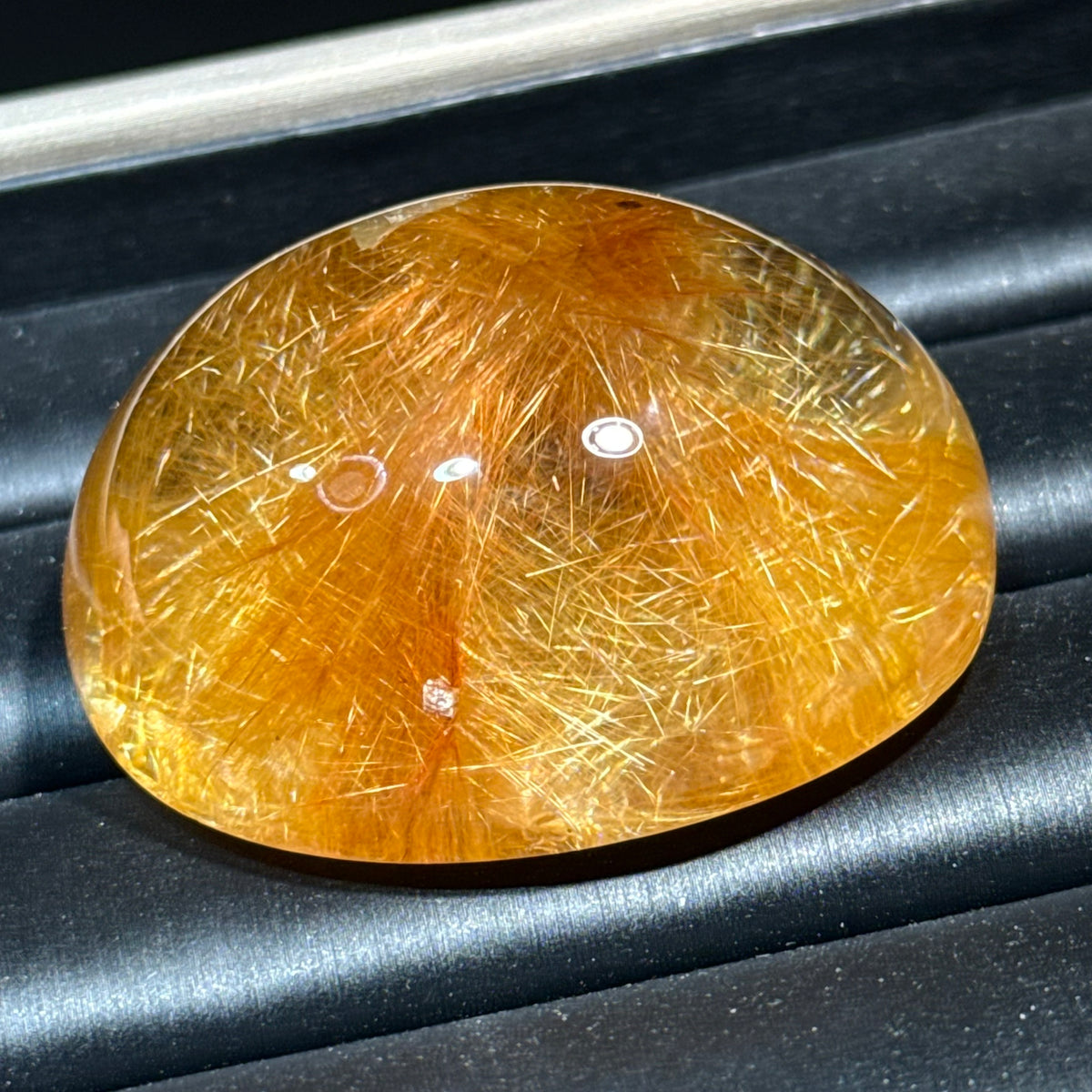 Golden Rutilated Quartz & Calcite Specimen — natural display, One of a Kind