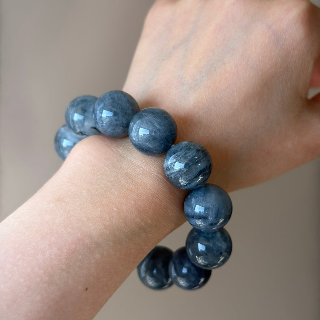 Rabbit Hair Quartz Crystal Bracelet — natural character, One of a Kind