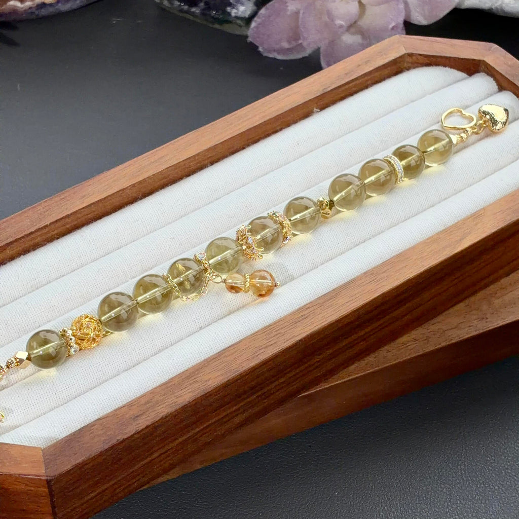 Brazilian Citrine Crystal Bracelet — soft radiance, One of a Kind