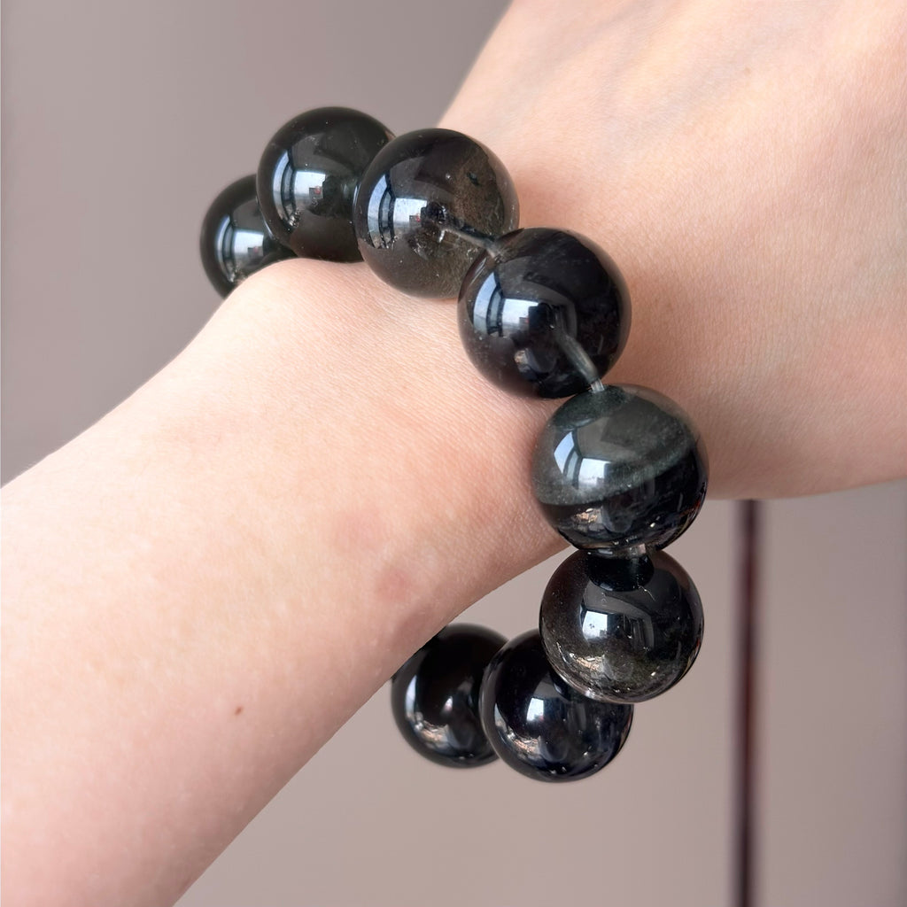 Phantom Quartz & Natural Jade Crystal Bracelet — quiet warmth, One of a Kind