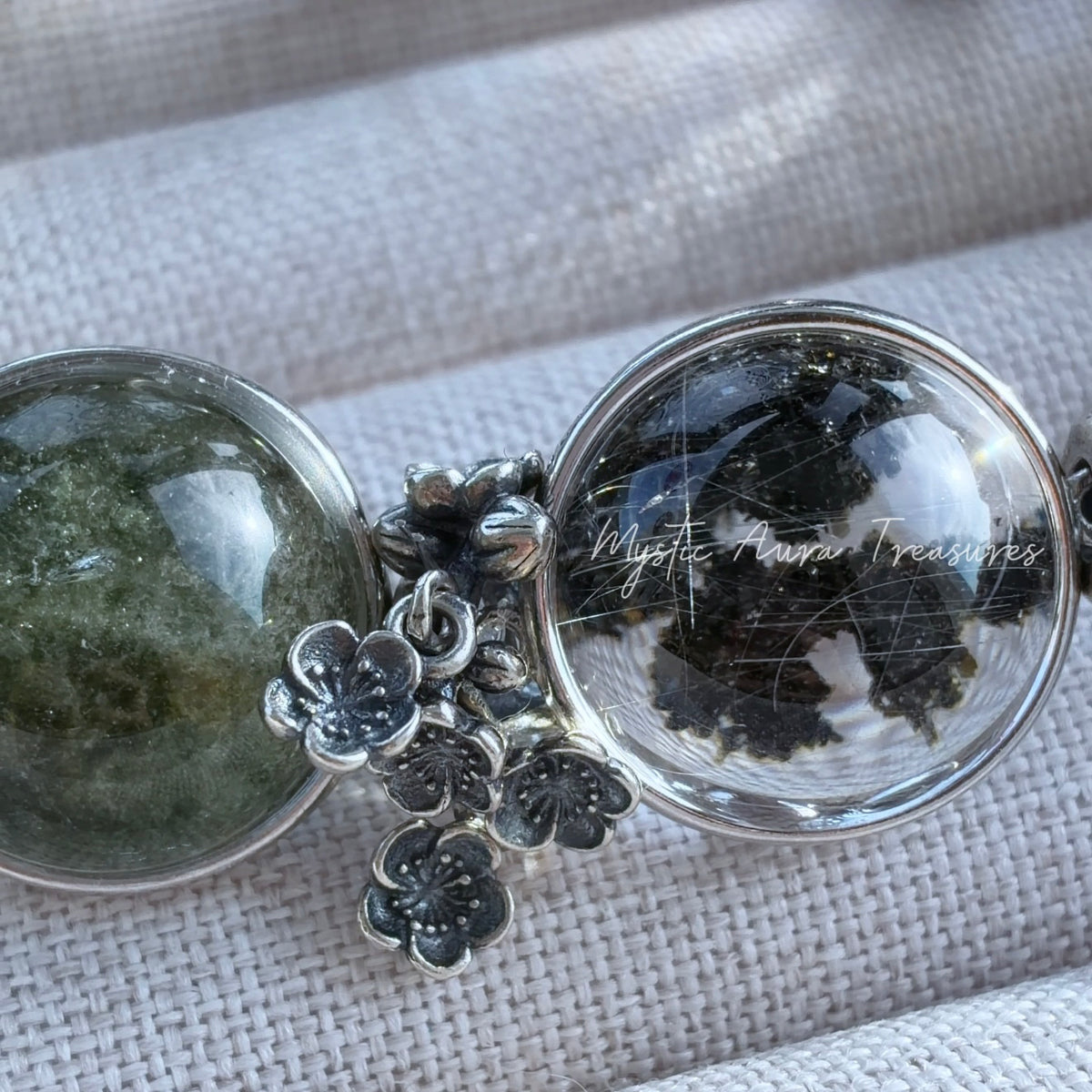 Phantom Quartz Crystal Bracelet — quiet warmth, One of a Kind