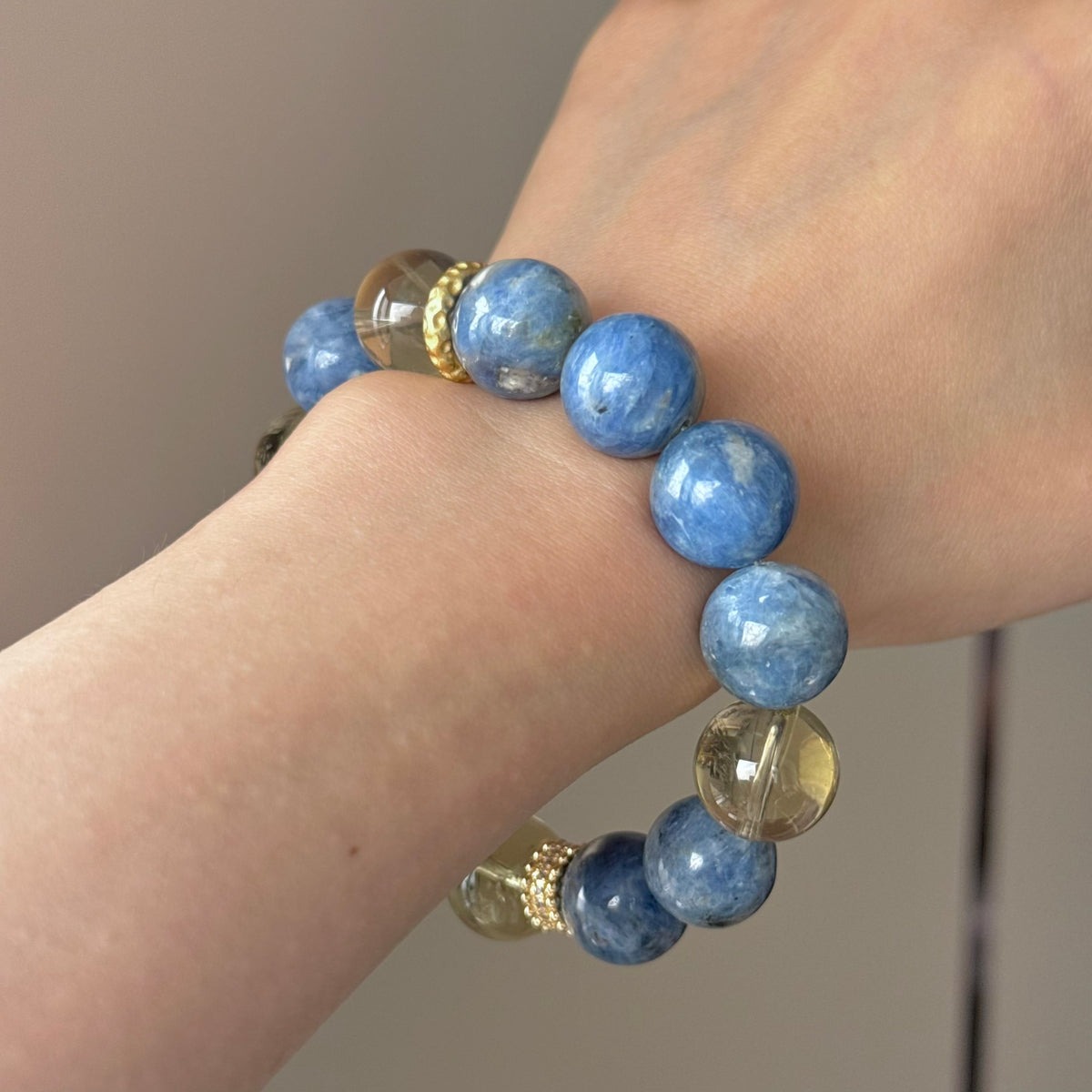 Kyanite & Citrine Crystal Bracelet — grounded calm, One of a Kind
