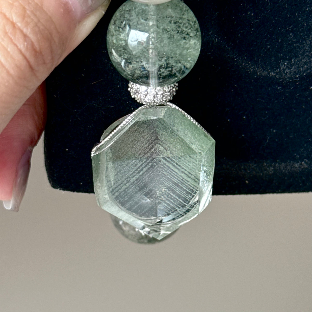Phantom Quartz Crystal Bracelet — quiet warmth, One of a Kind