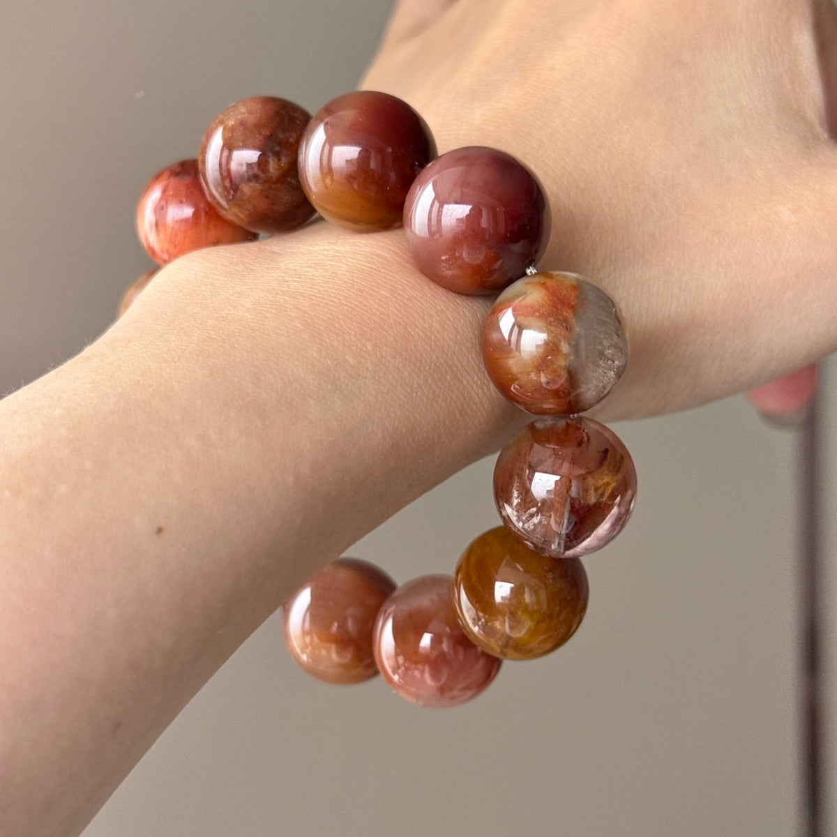 Rabbit Hair Quartz, Old-Mine Rabbit Hair Quartz & Jade Crystal Bracelet — natural character, One of a Kind