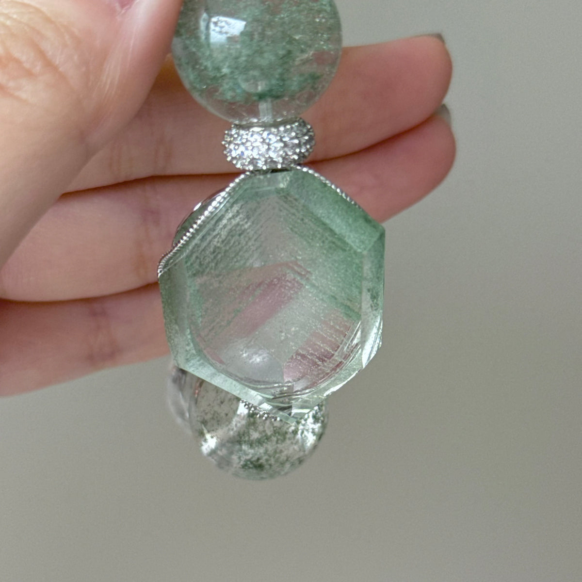Phantom Quartz Crystal Bracelet — quiet warmth, One of a Kind