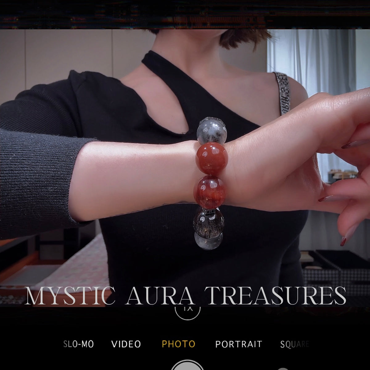 Rabbit Hair Quartz Crystal Bracelet — natural character, One of a Kind