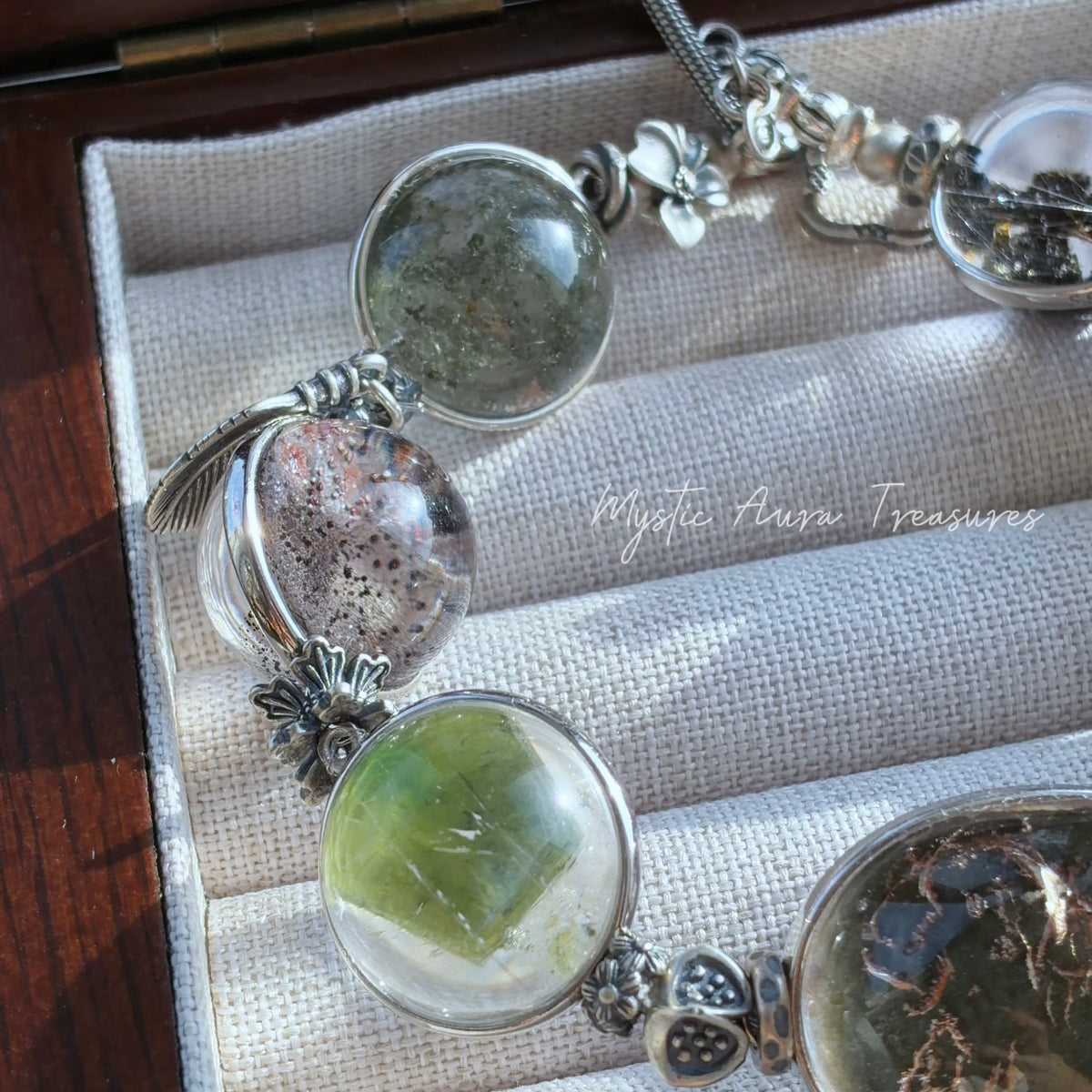 Phantom Quartz Crystal Bracelet — quiet warmth, One of a Kind