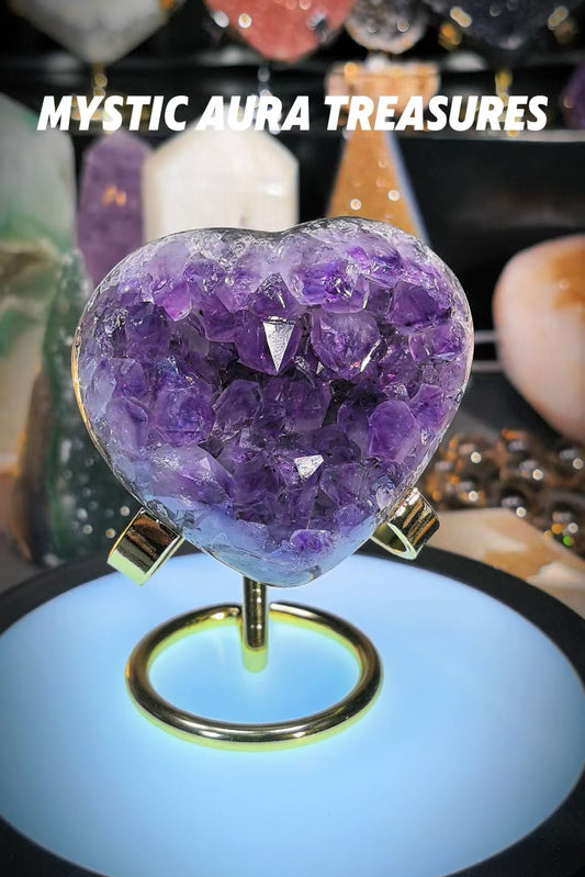 Brazilian Amethyst Heart Crystal, 249.2g