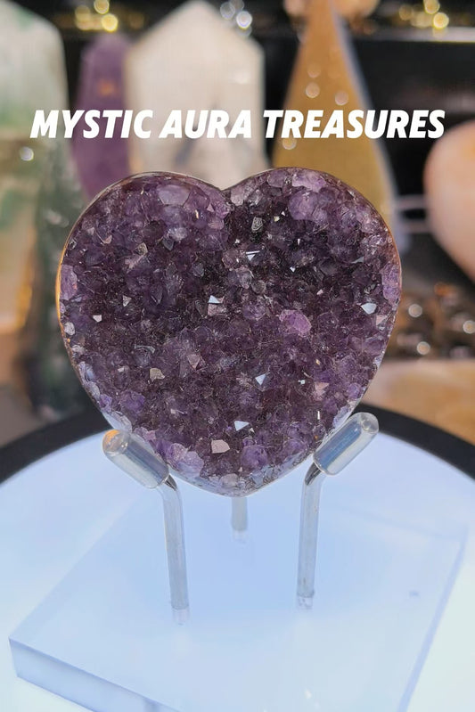 Brazilian Amethyst Heart Crystal, 75g