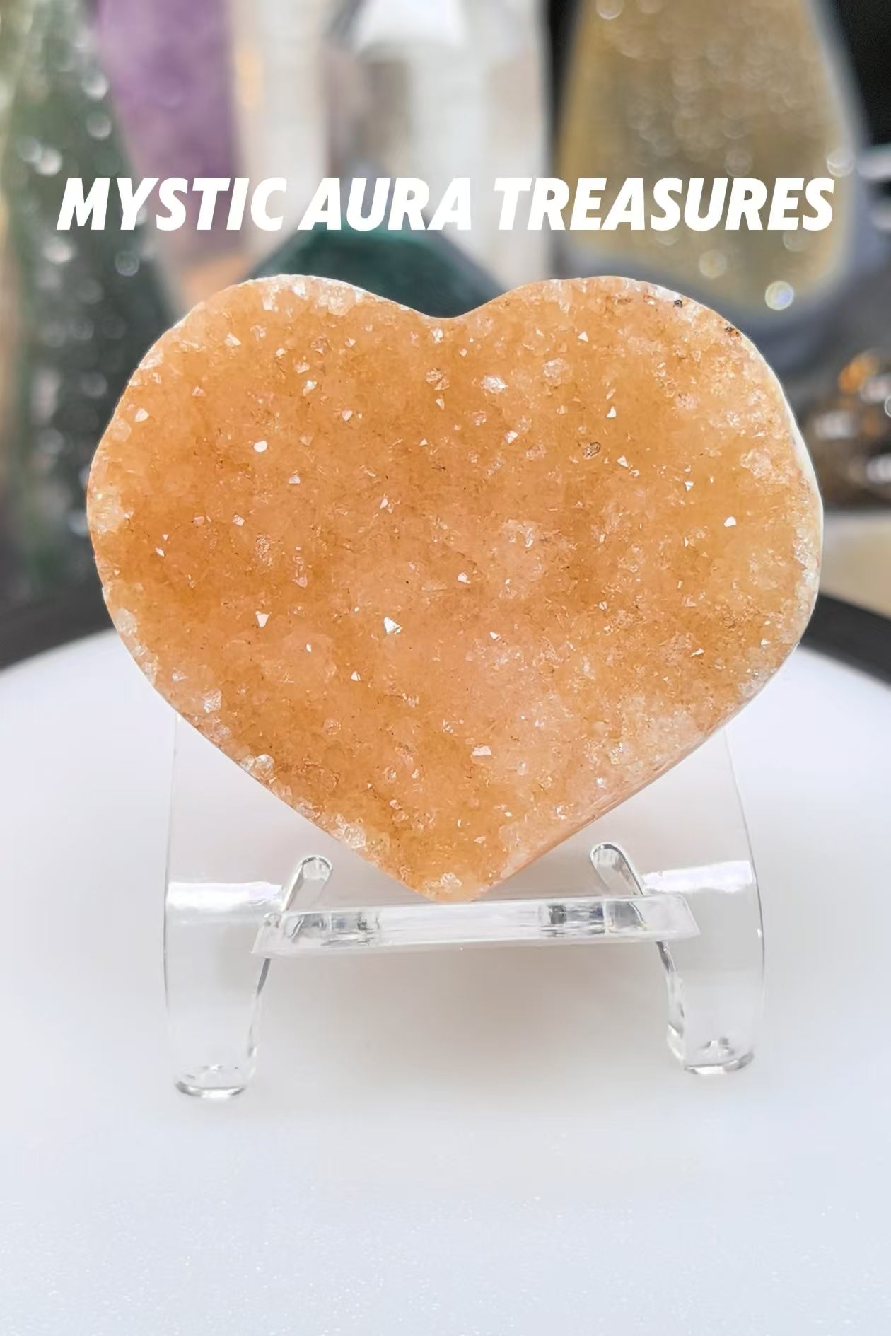 Brazilian Citrine Heart Crystal, 58.5g