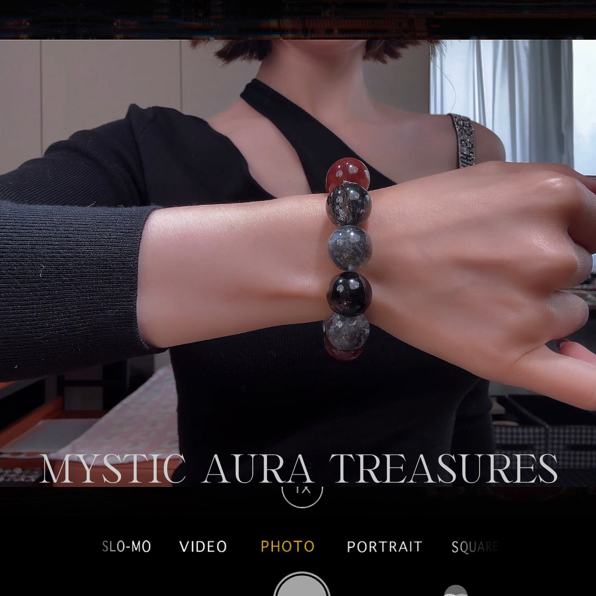Rabbit Hair Quartz Crystal Bracelet — natural character, One of a Kind