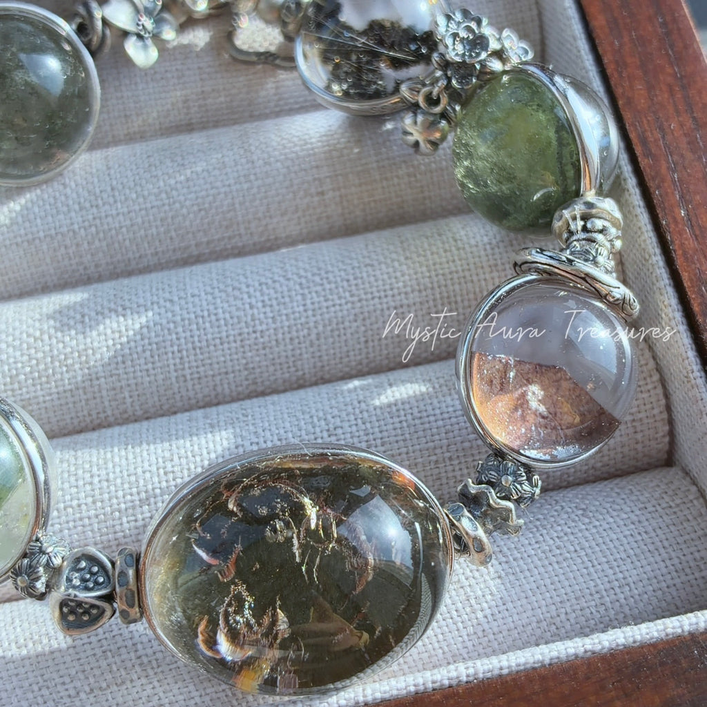 Phantom Quartz Crystal Bracelet — quiet warmth, One of a Kind