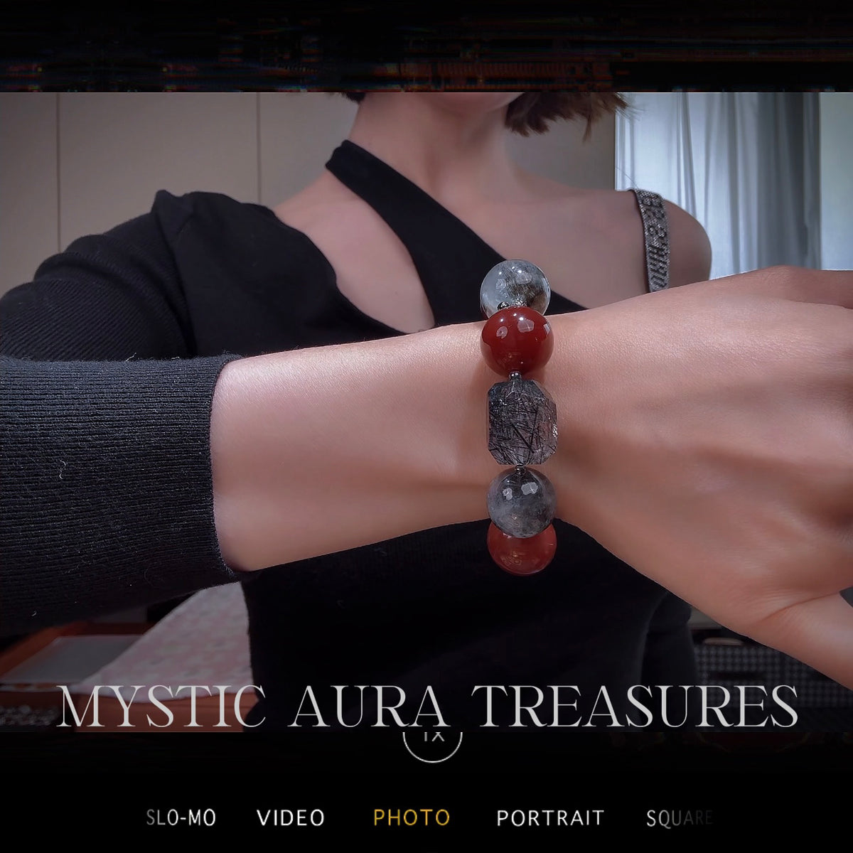 Rabbit Hair Quartz Crystal Bracelet — natural character, One of a Kind