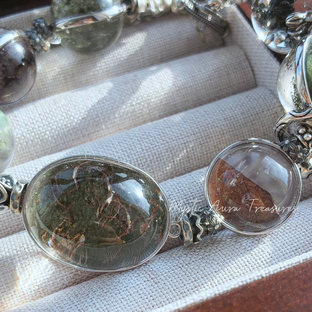 Phantom Quartz Crystal Bracelet — quiet warmth, One of a Kind