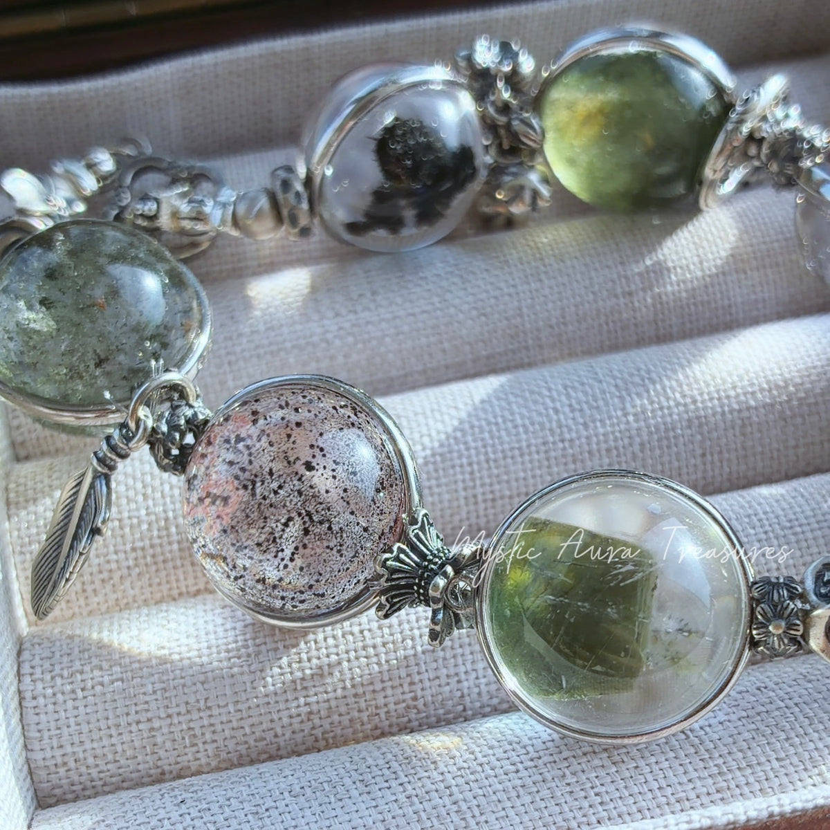 Phantom Quartz Crystal Bracelet — quiet warmth, One of a Kind