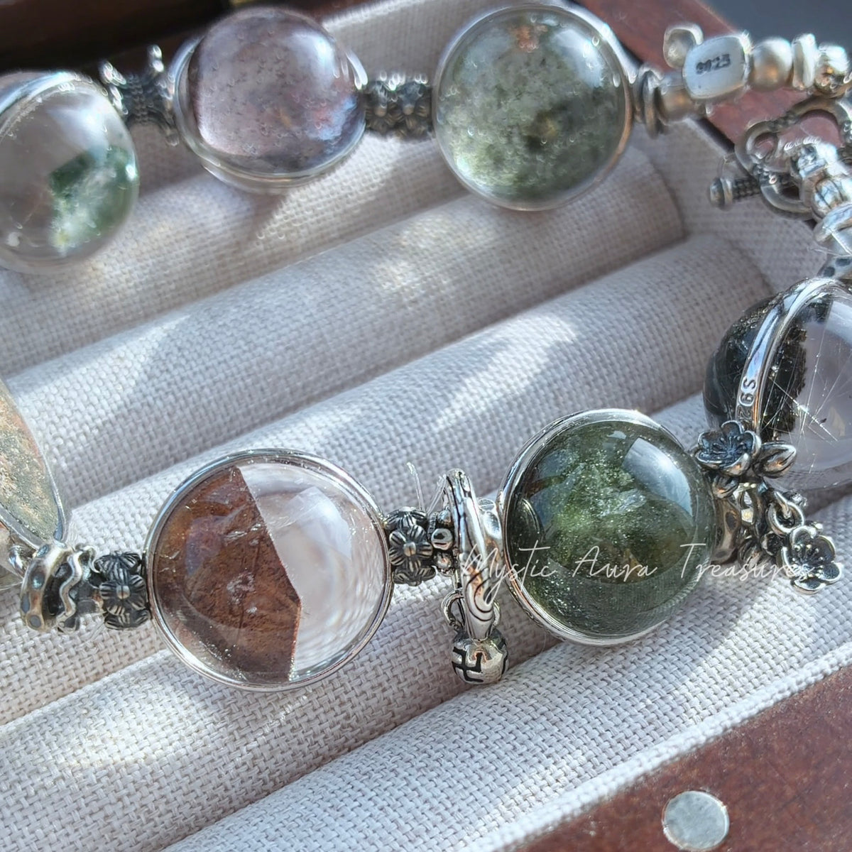 Phantom Quartz Crystal Bracelet — quiet warmth, One of a Kind