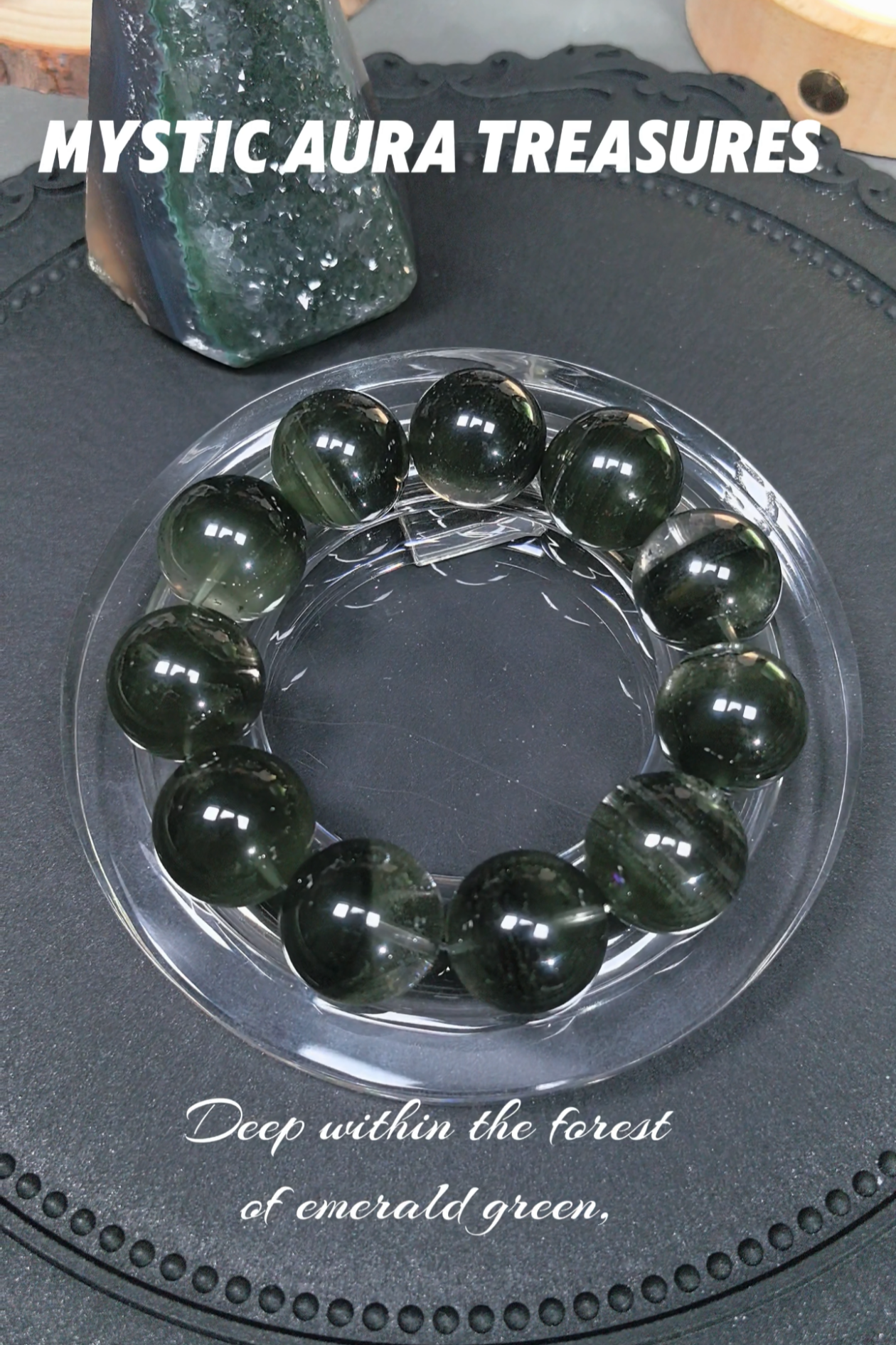 Natural Green Phantom Quartz Bracelet