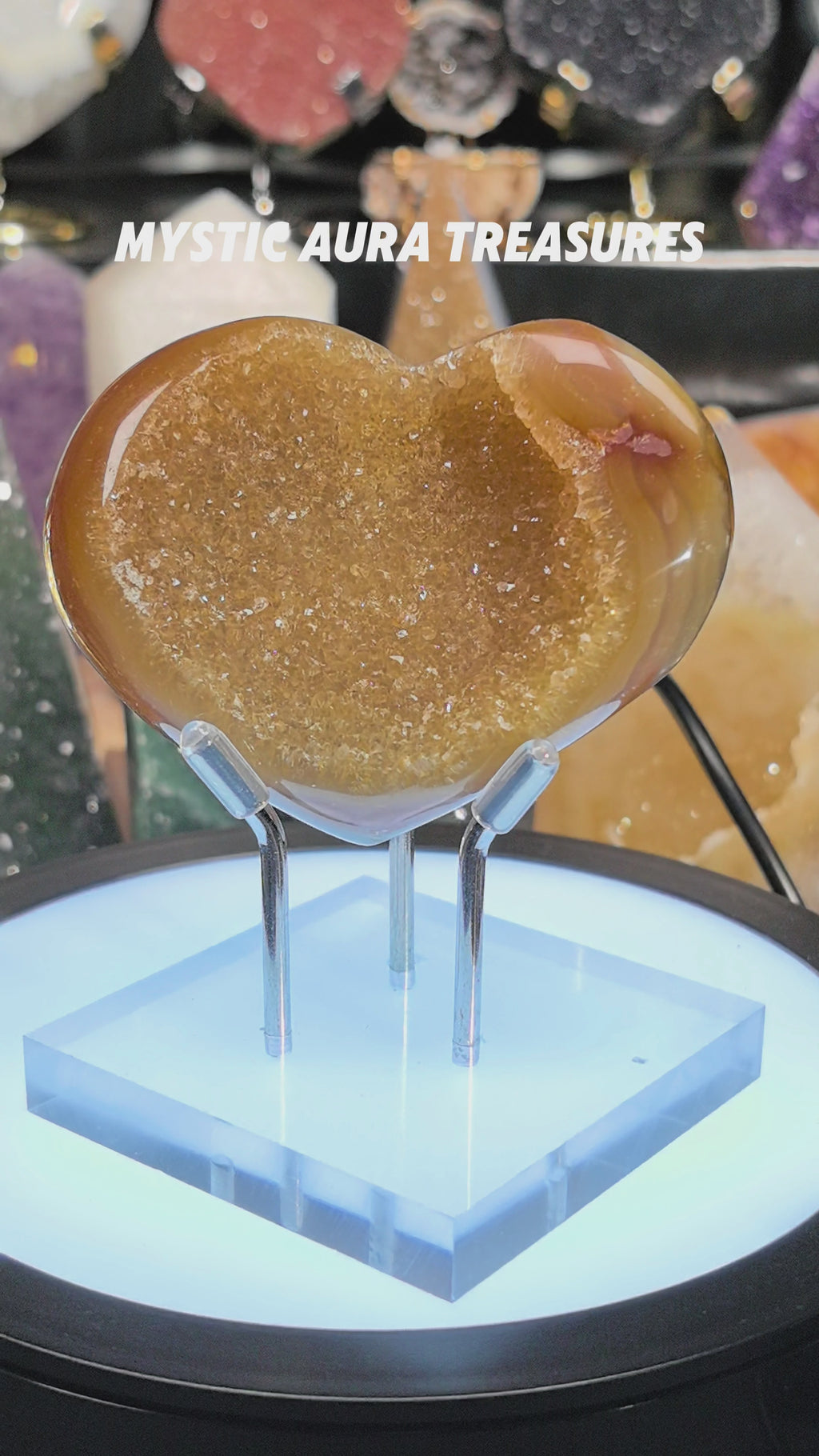 Yellow Citrine Heart Crystal Ornament, 146g