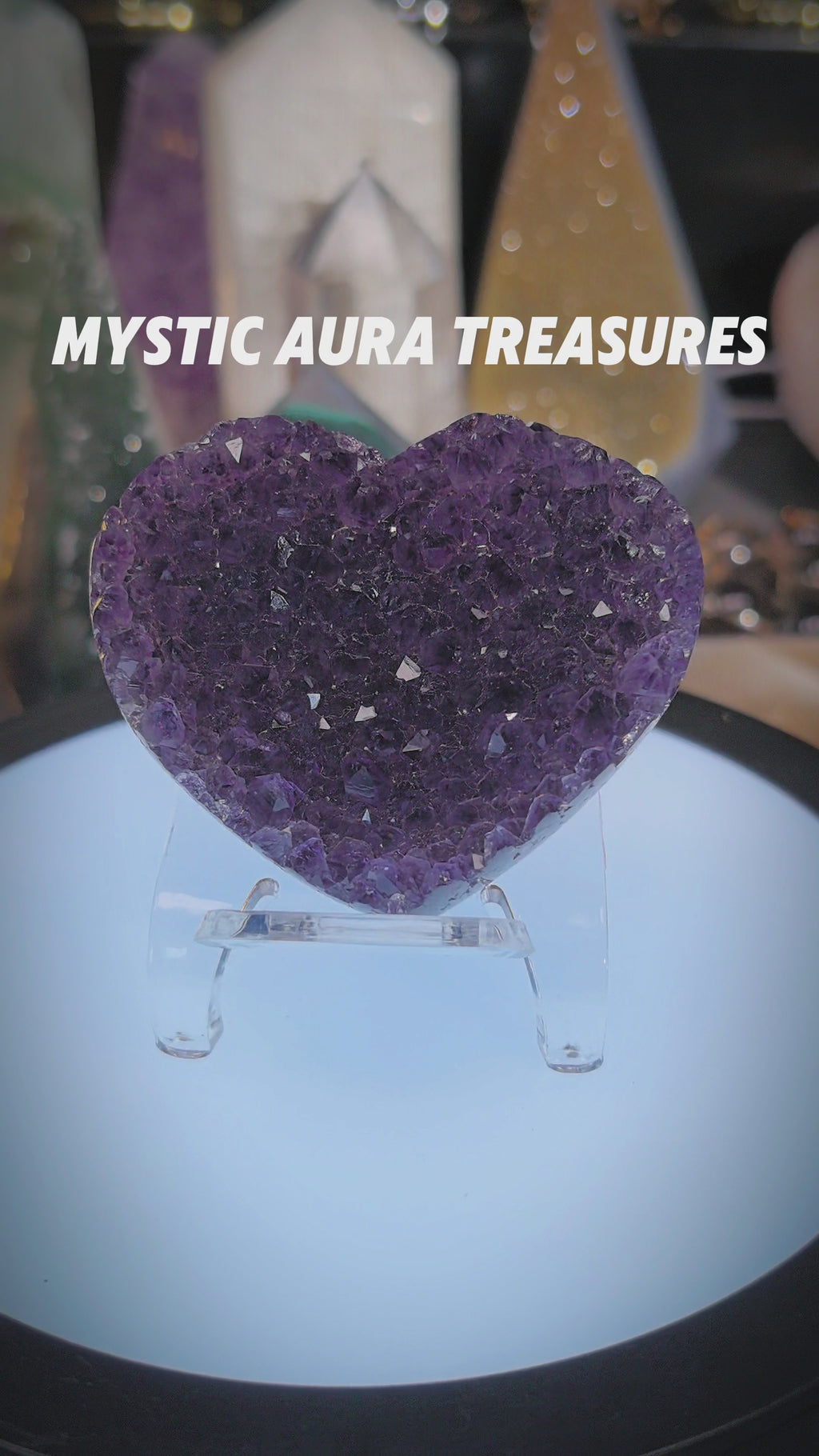 Brazilian Amethyst Heart Crystal, 68.9g