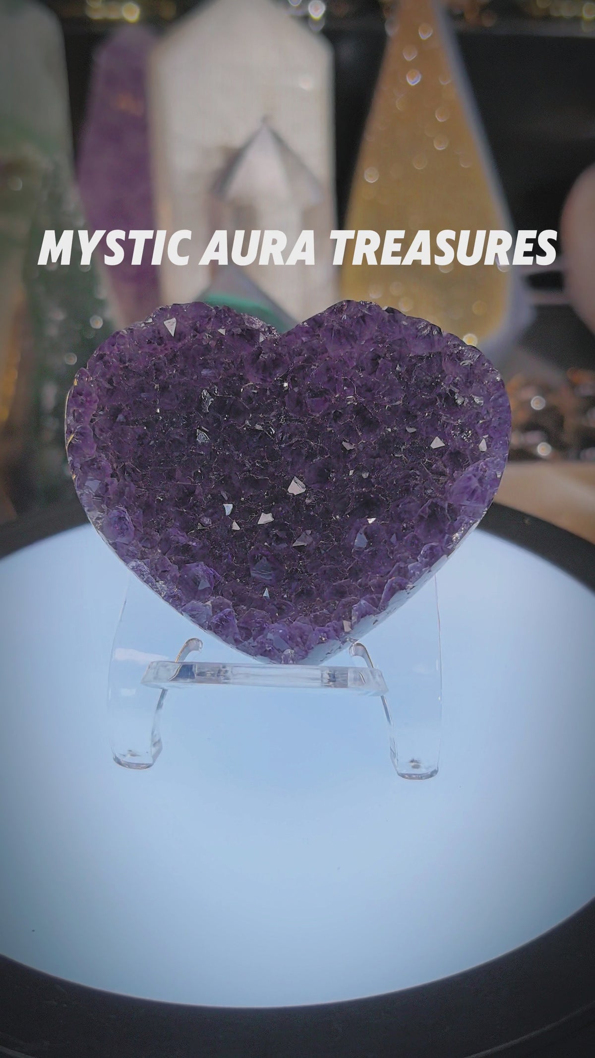 Brazilian Amethyst Heart Crystal, 68.9g
