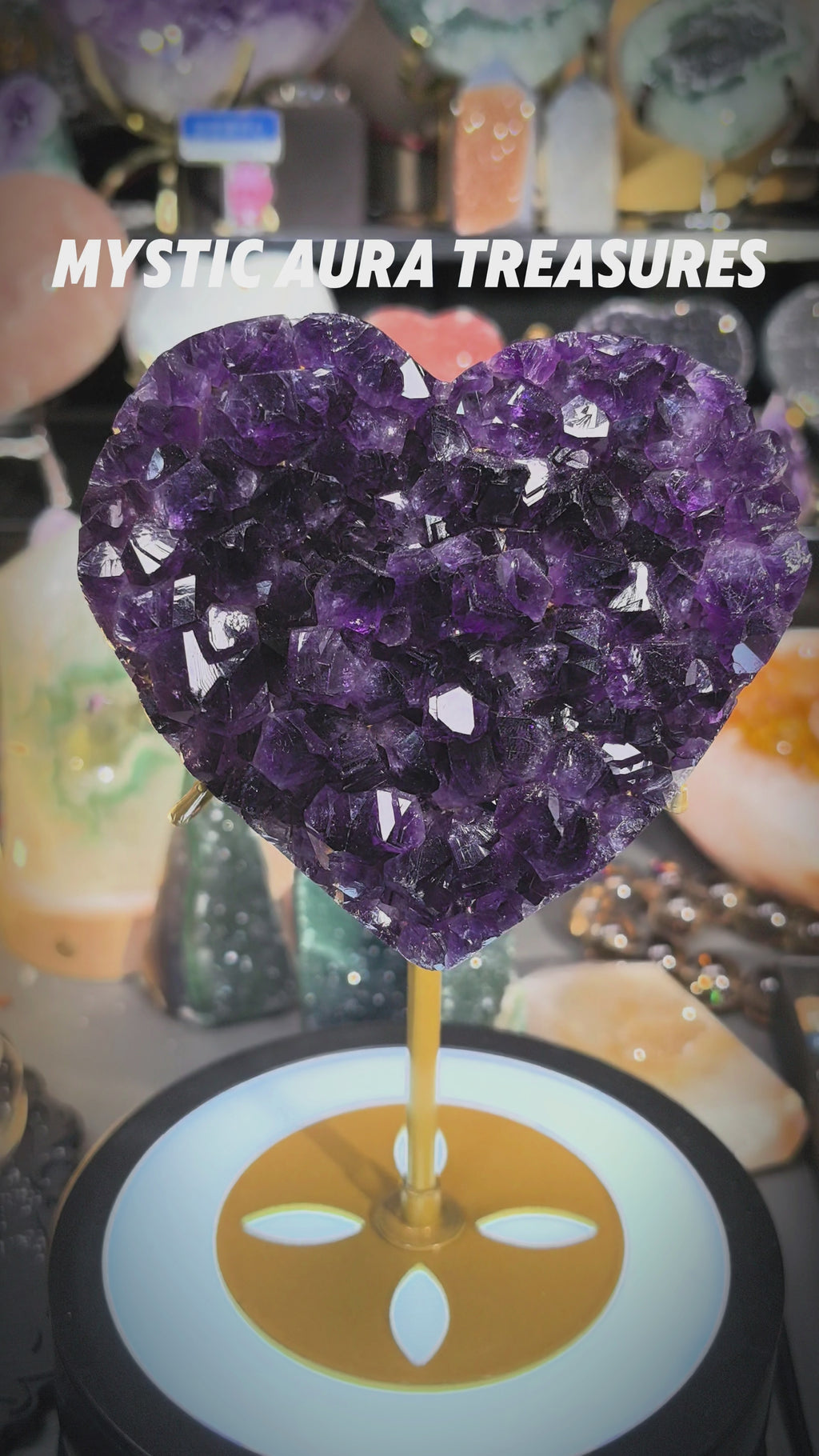 Brazilian Royal Amethyst Heart Crystal Ornament