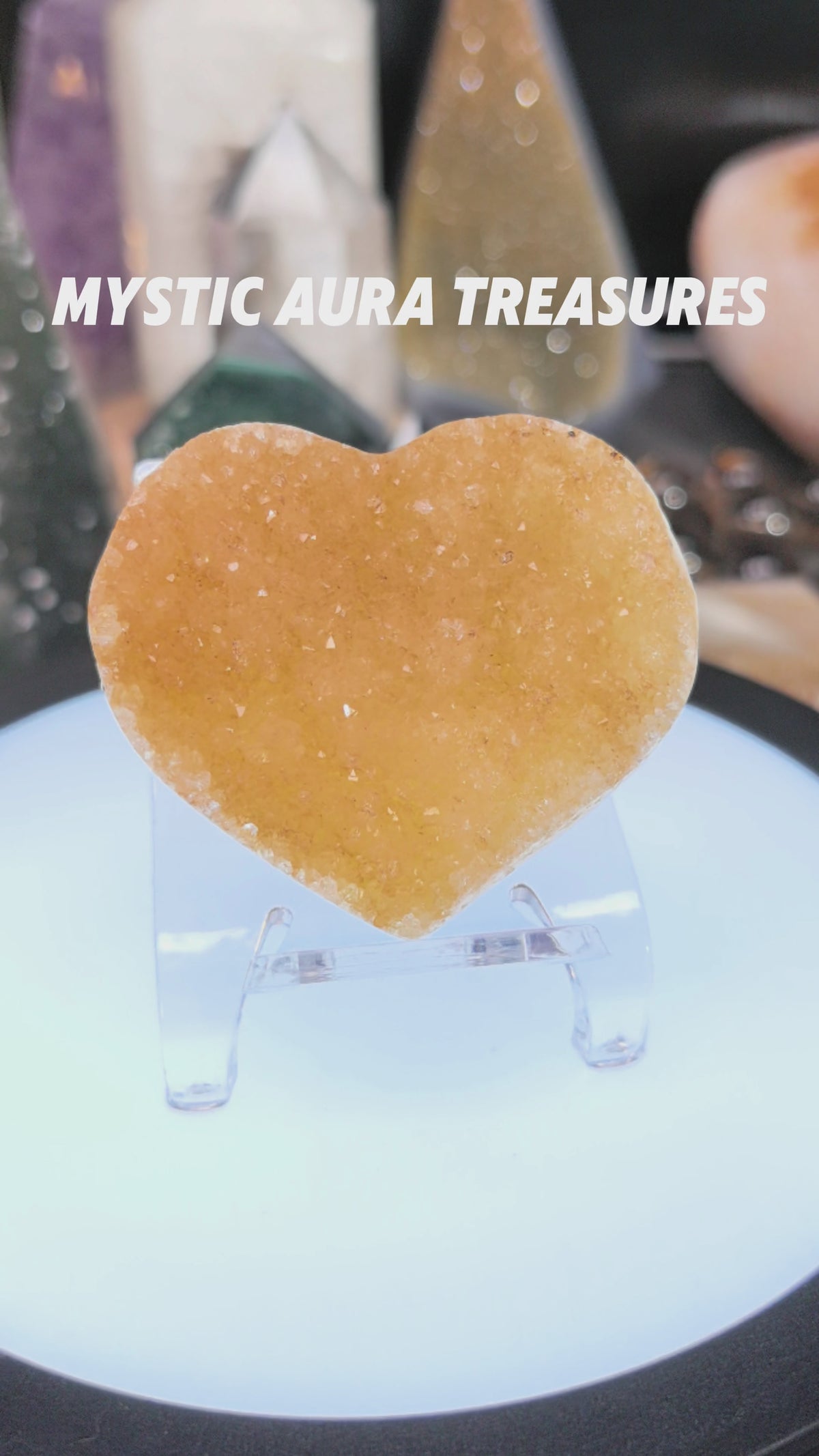 Brazilian Citrine Heart Crystal, 58.5g